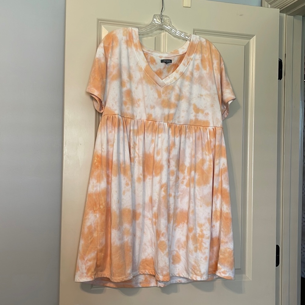 Wild Fable, Orange Tye Dye Towel Dress, Size M